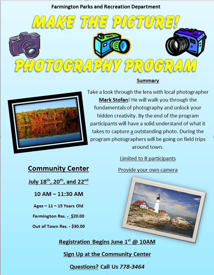 Make the Picture! Photography Program